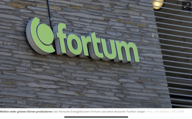 Uniper und Fortum wollen ziemlich beste Öko-Freunde sein – manager magazin